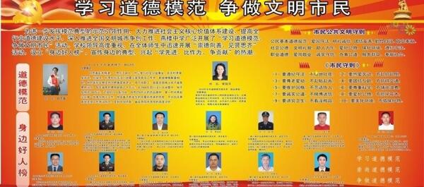 学习道德模范争做文明市民图片