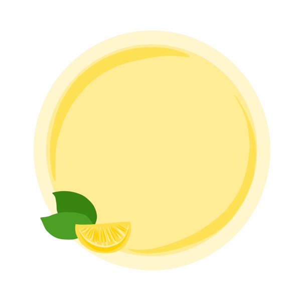 手绘可爱柠檬边框