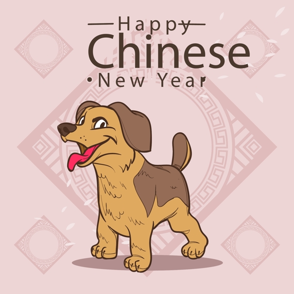 卡通新年元素狗素材