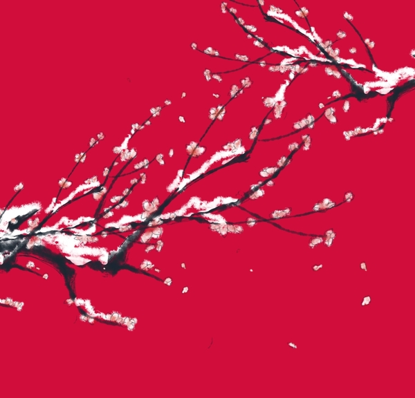 梅花树装饰元素图片