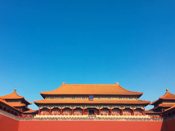 北京故宫复古背景海报素材图片