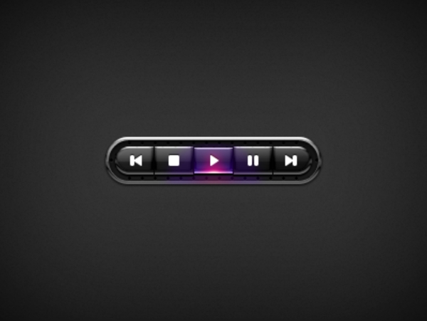 紫音乐播放器按钮设计