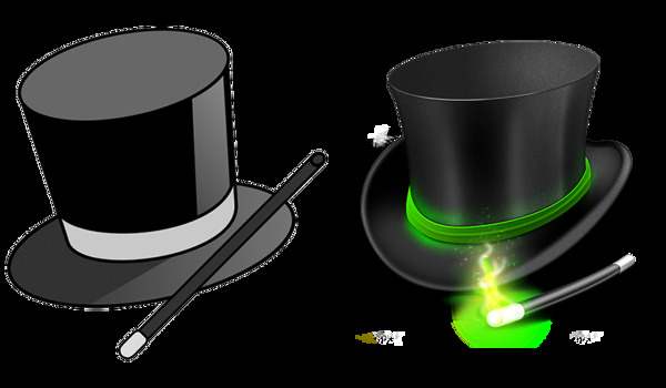 两顶漂亮的魔术帽免抠png透明图层素材