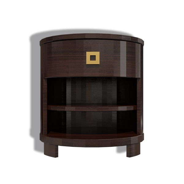 圆形的木制床头柜子