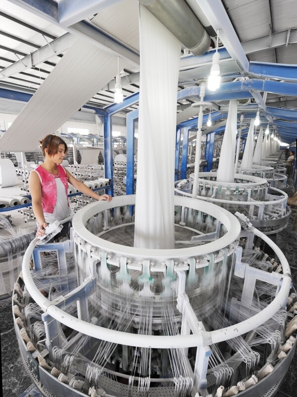 纺织业公司生产线图片