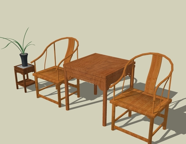 su家具模型中式座椅
