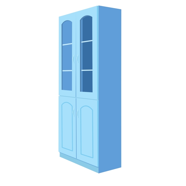 家具书柜蓝色