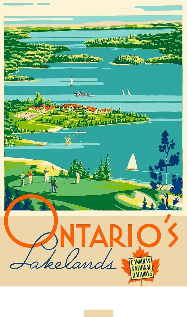 加拿大安大略省复古海报