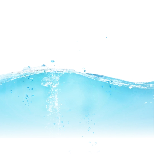 蓝色水花水滴水纹元素
