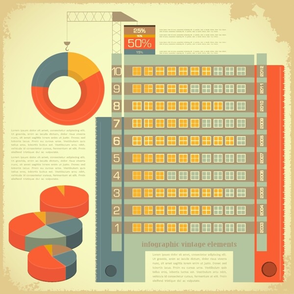 复古信息图表图片