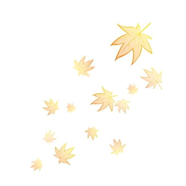 唯美飘浮树叶飘落的枫叶秋叶发光落叶素材