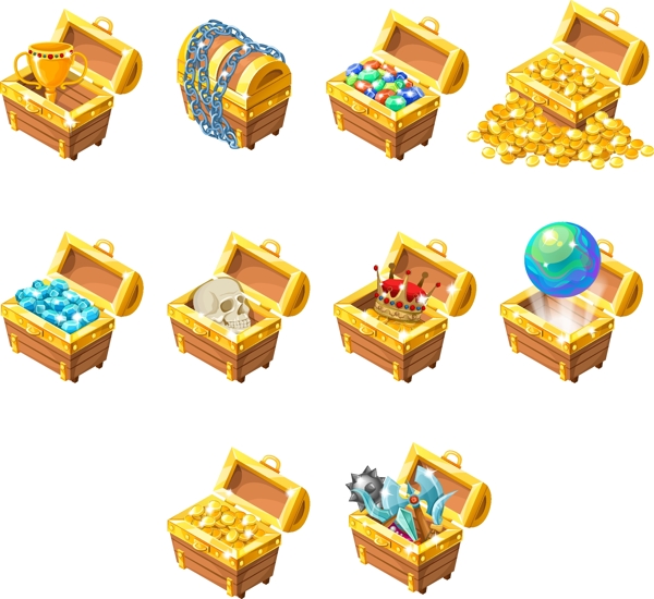 游戏中各种藏宝箱元素
