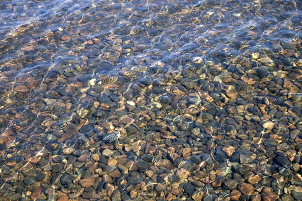 水中卵石图片
