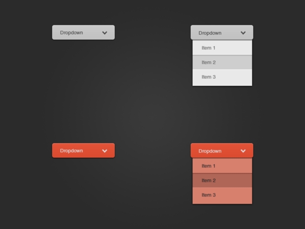 2完美的平板集PSDCSS下拉菜单