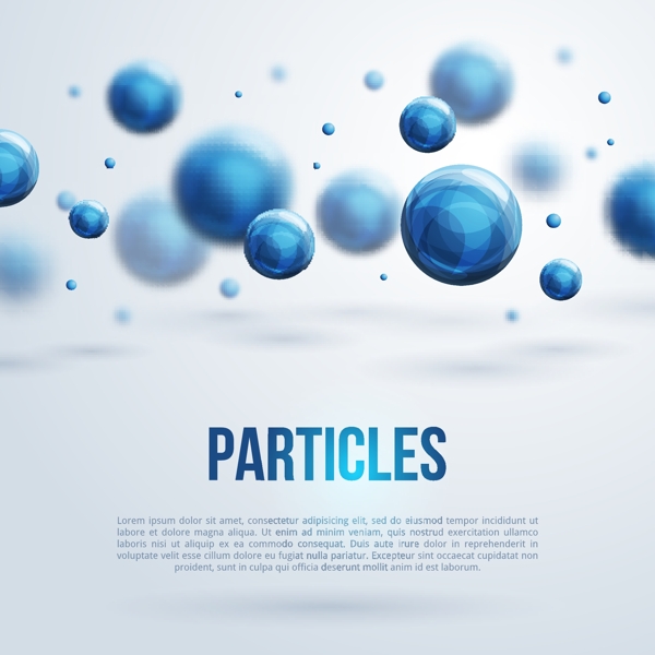 蓝色粒子科技背景