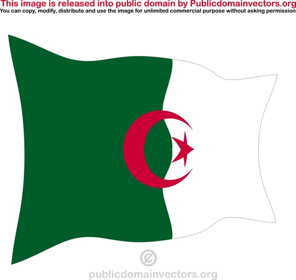 波浪阿尔及利亚矢量标志