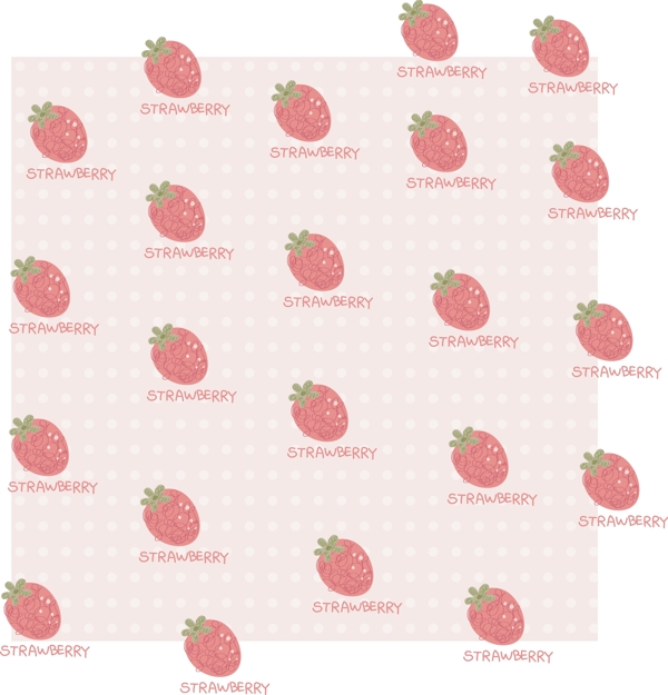 矢量水果草莓连续平铺背景
