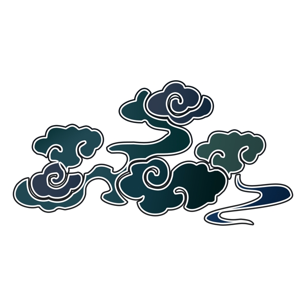 中国风泼墨装饰云彩图片