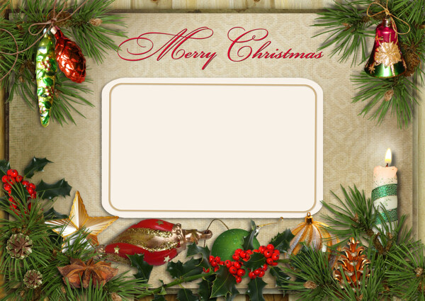 复古圣诞展示板背景图片