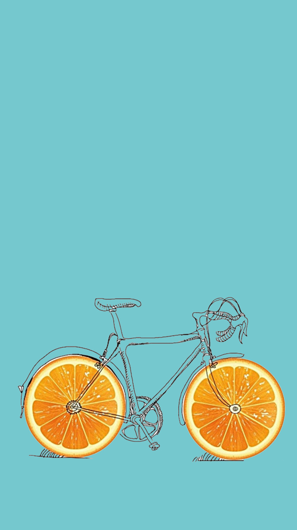 手绘自行车H5背景素材