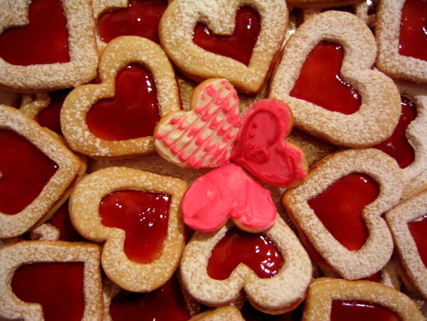 情人节爱心甜饼图片