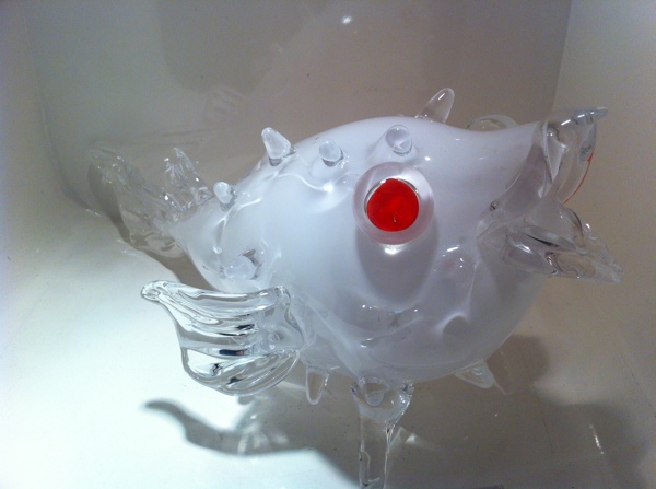 水晶雕塑鱼系列作品图片