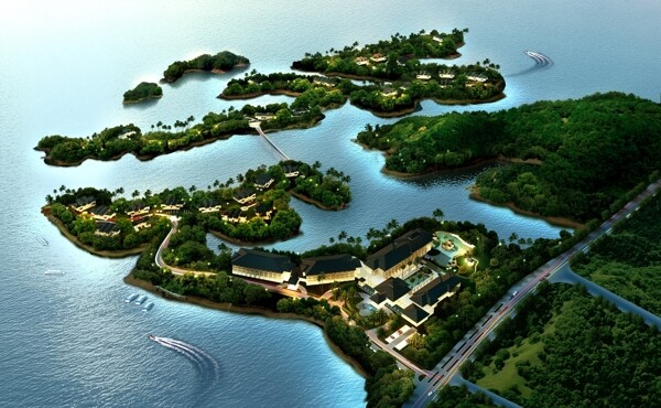 海岛别墅景观设计图片