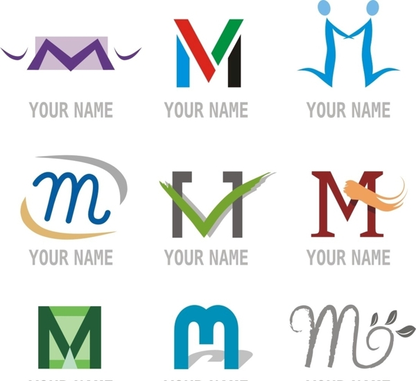 m字母标志设计