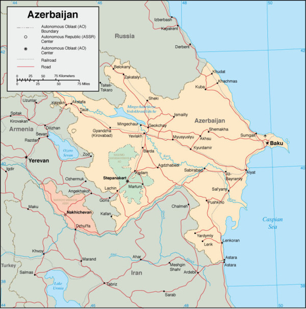 阿塞拜疆地图