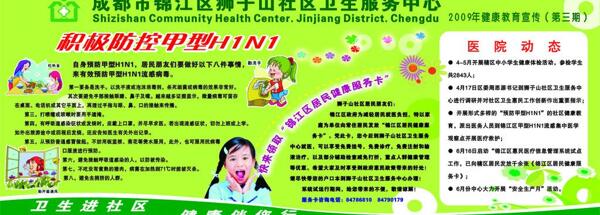 甲型H1N1健康教育宣传栏图片