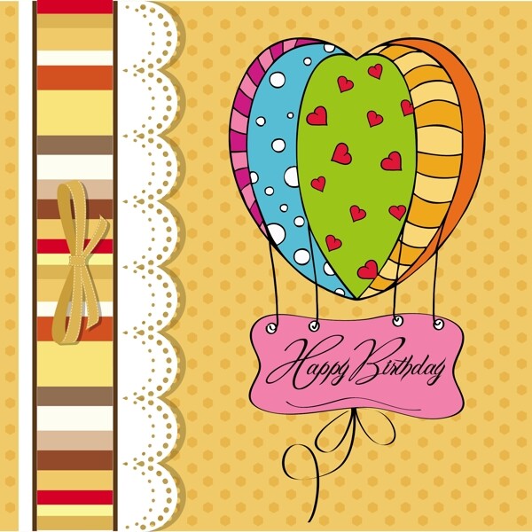 航空气球生日卡