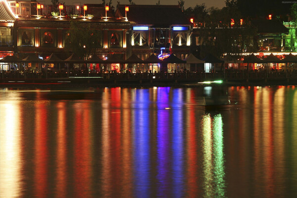 北京后海夜景图片