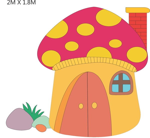 蘑菇房模板图片