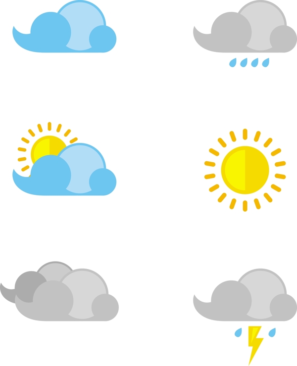 天气预报说明矢量