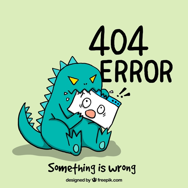 创意404页面发狂的恐龙