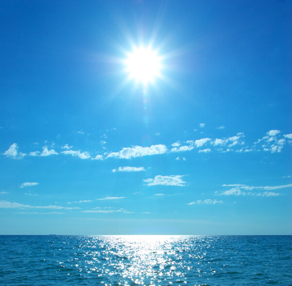 阳光海洋风景图片