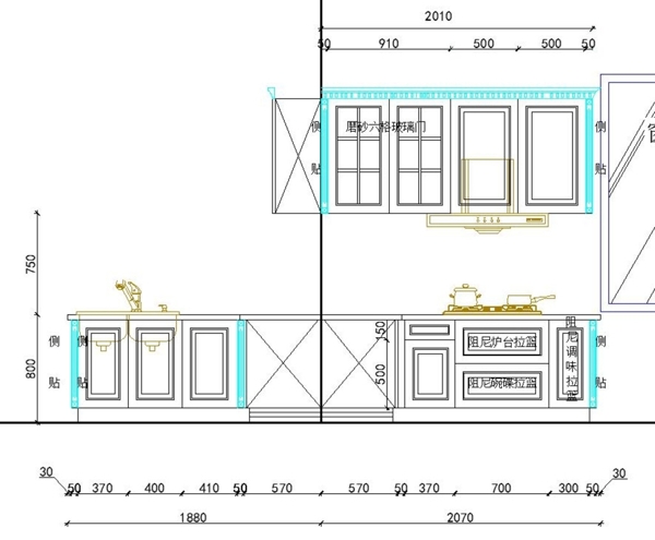 整体橱柜cad