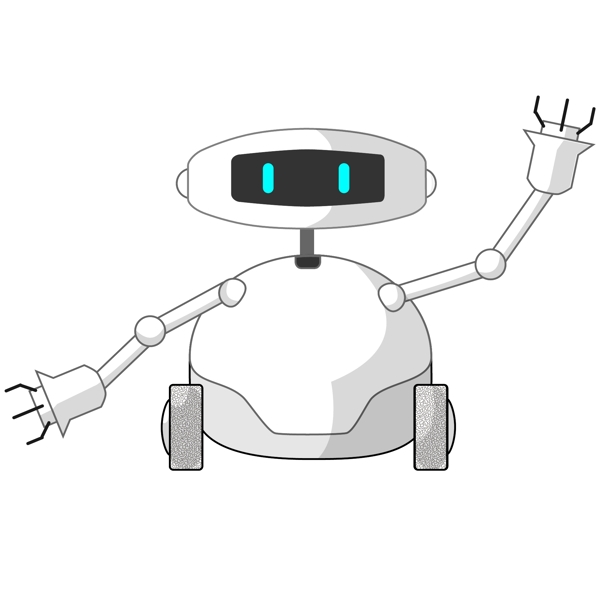 智能科技机器人卡通可爱矢量机器人