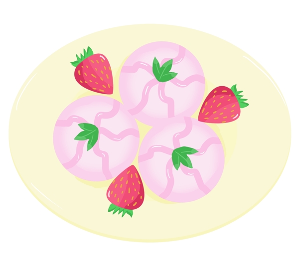 美味草莓冰淇淋