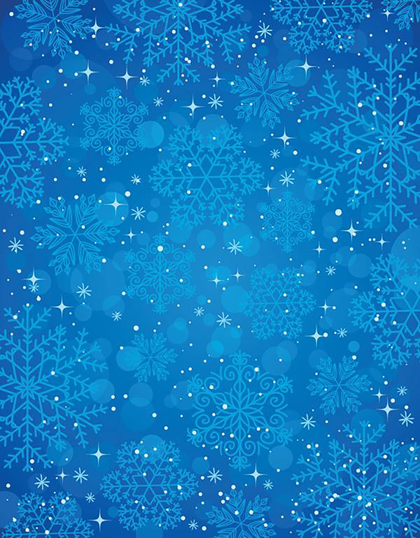 一组淡蓝色雪花背景图集