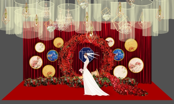 中国风中式婚礼效果图