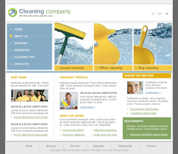 清洁家政公司网站模板