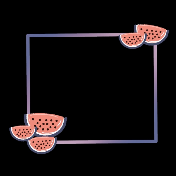西瓜样式边框