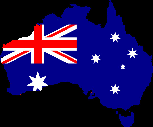 澳大利亚国旗地图免抠png透明图层素材
