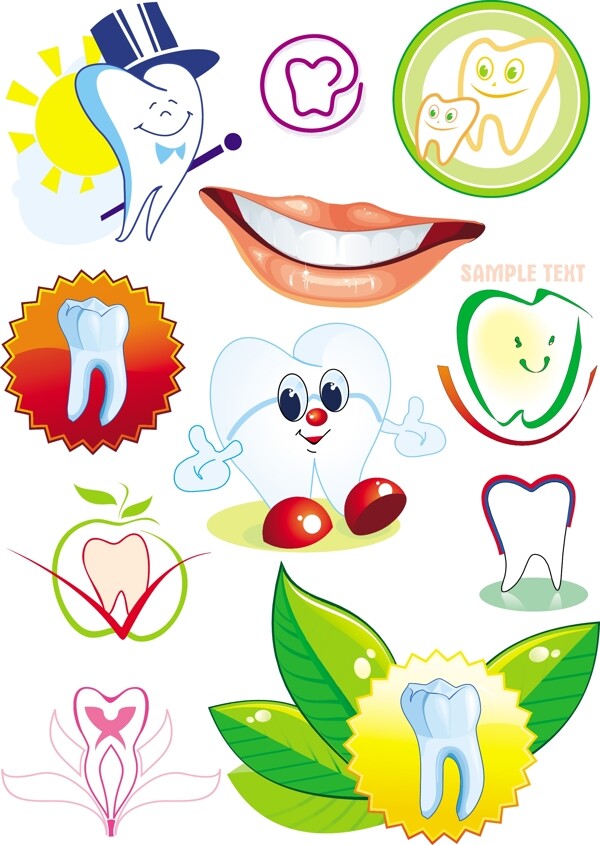 卡通牙齿logo图片