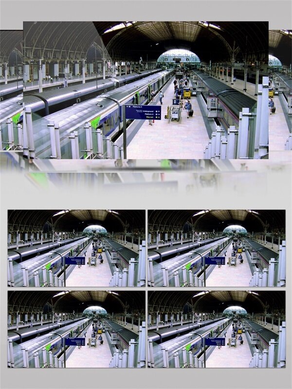 雪天的火车站视频音效