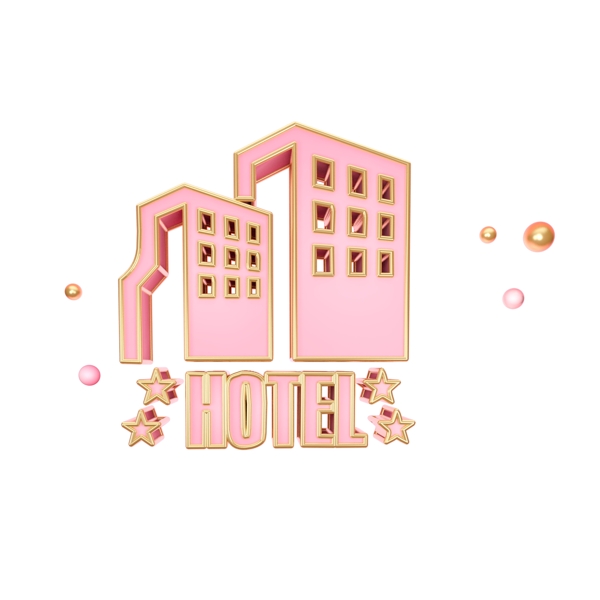 粉色旅馆插图