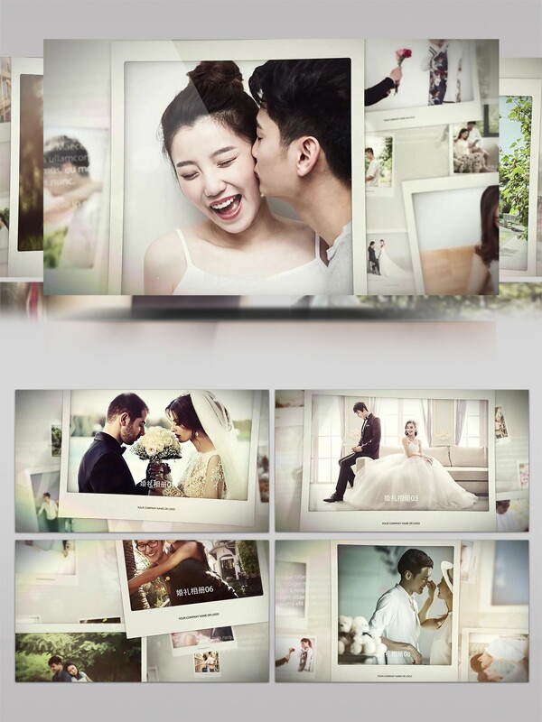 浪漫相框相册展示婚礼爱情故事AE模板