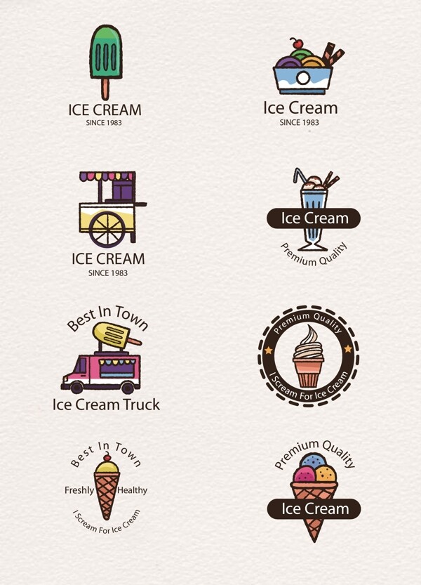 手绘冰淇淋图案设计