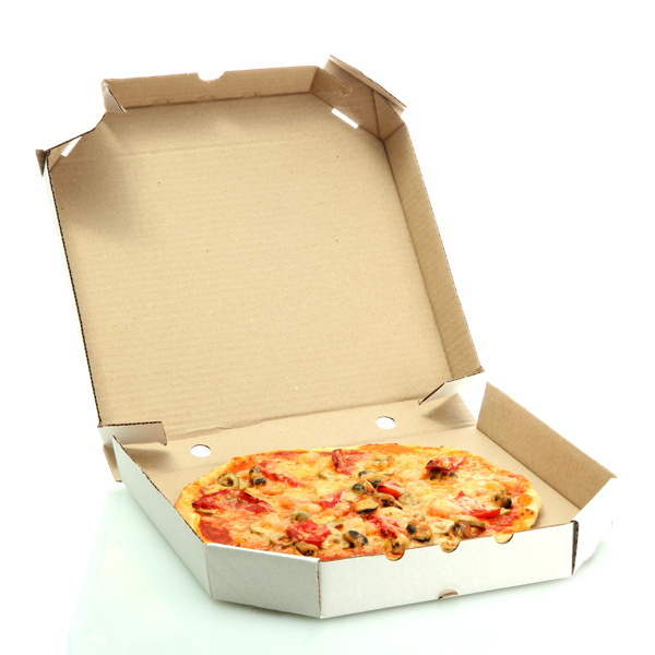 纸盒里的披萨图片